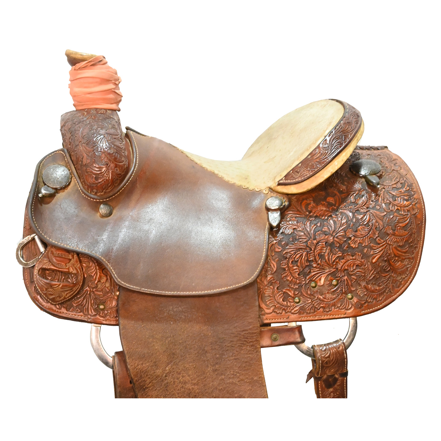 Used 14" Jim Taylor Team Roping Saddle