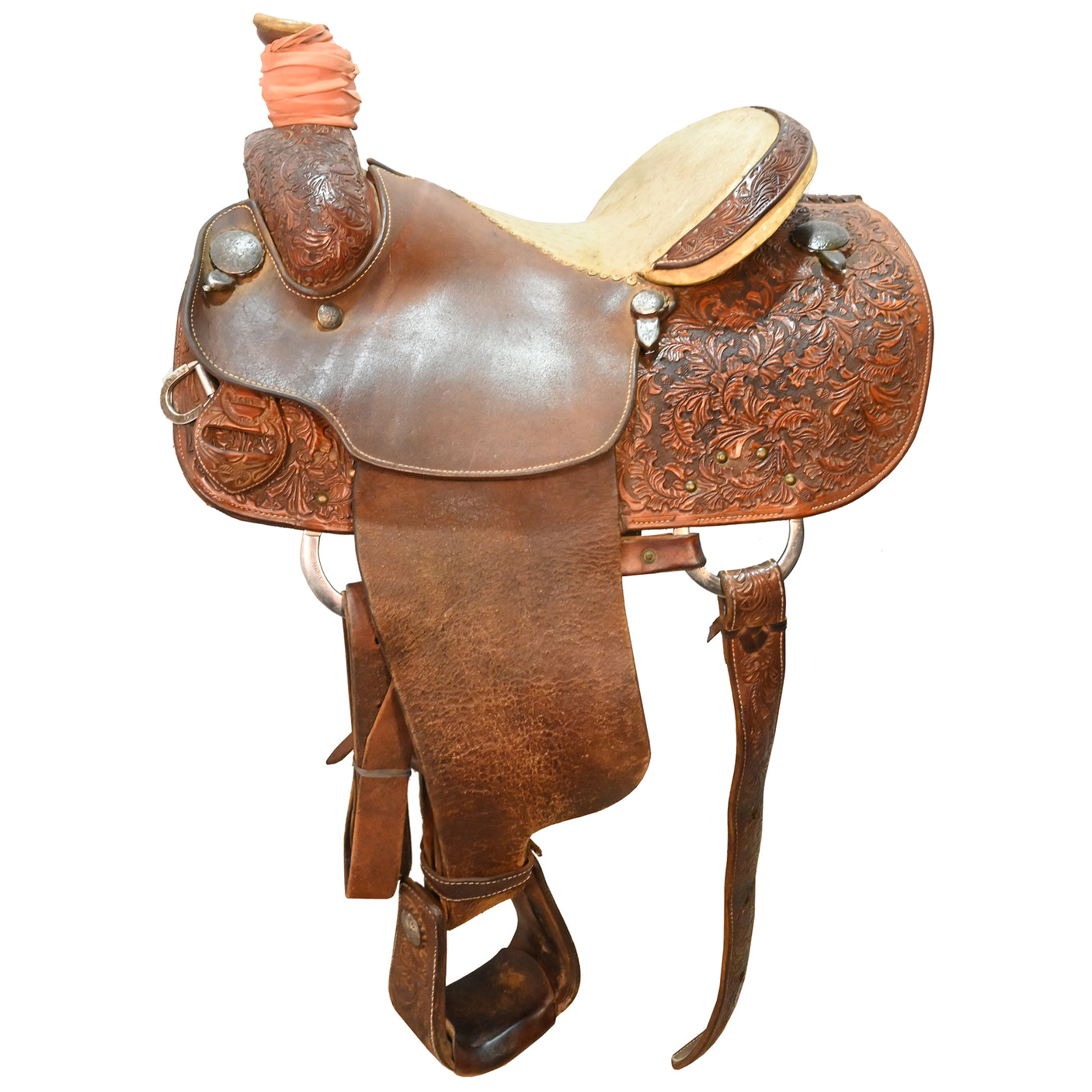 Used 14" Jim Taylor Team Roping Saddle