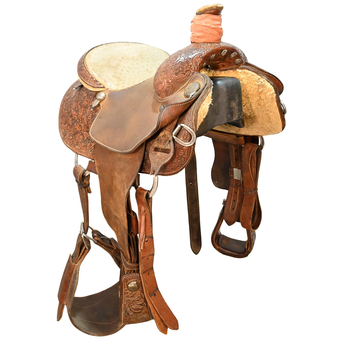 Used 14" Jim Taylor Team Roping Saddle