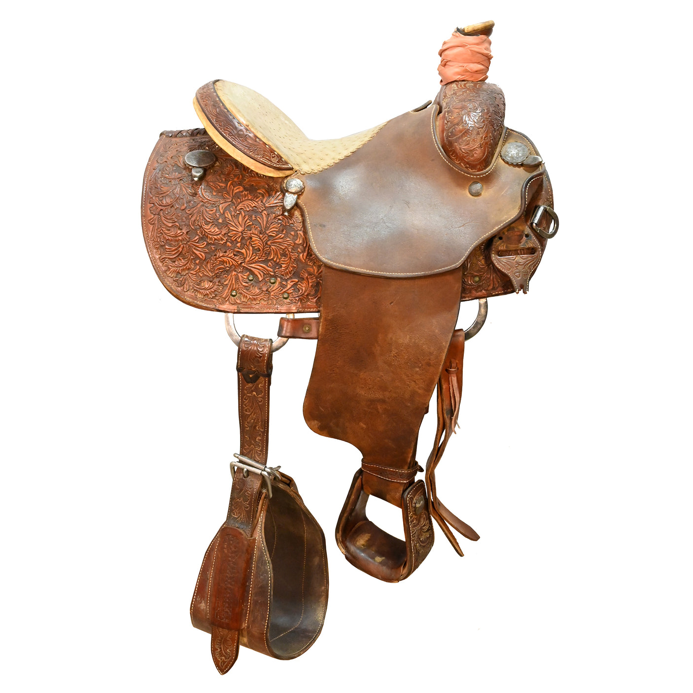 Used 14" Jim Taylor Team Roping Saddle