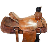 Used 15.5" Seven D Team Roping Saddle