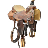 Used 15" Carson River Bar M Team Roping Saddle