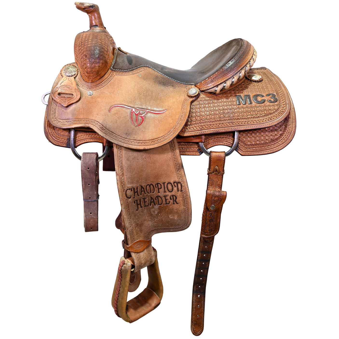 Used 15.5" Coolhorse Trophy Team Roping Saddle
