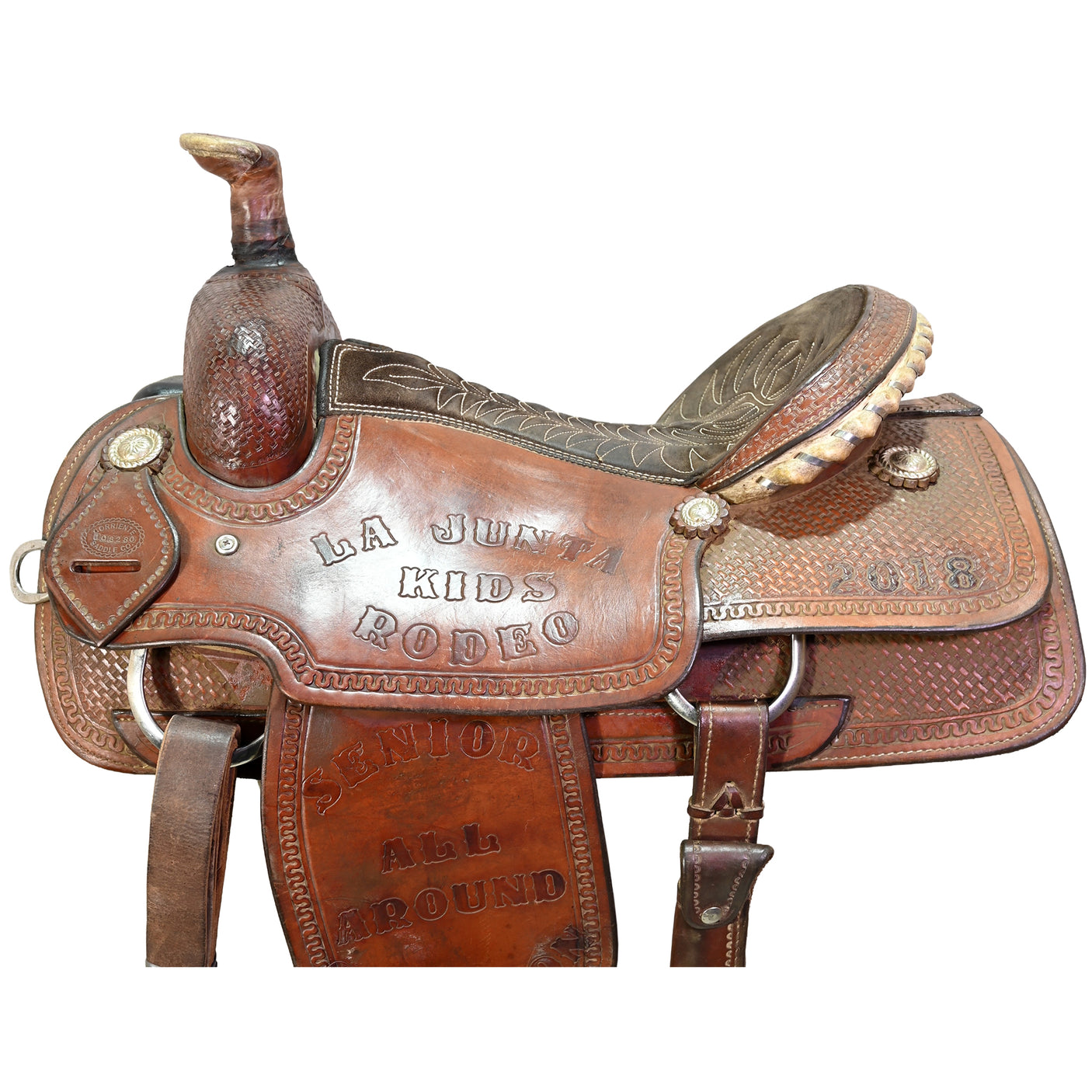Used 15.5" Corriente Trophy Team Roping Saddle