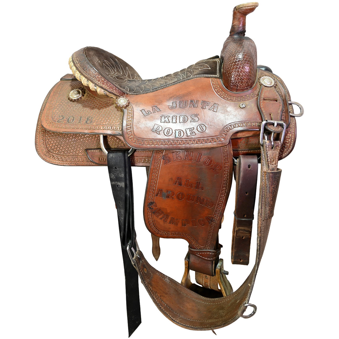 Used 15.5" Corriente Trophy Team Roping Saddle