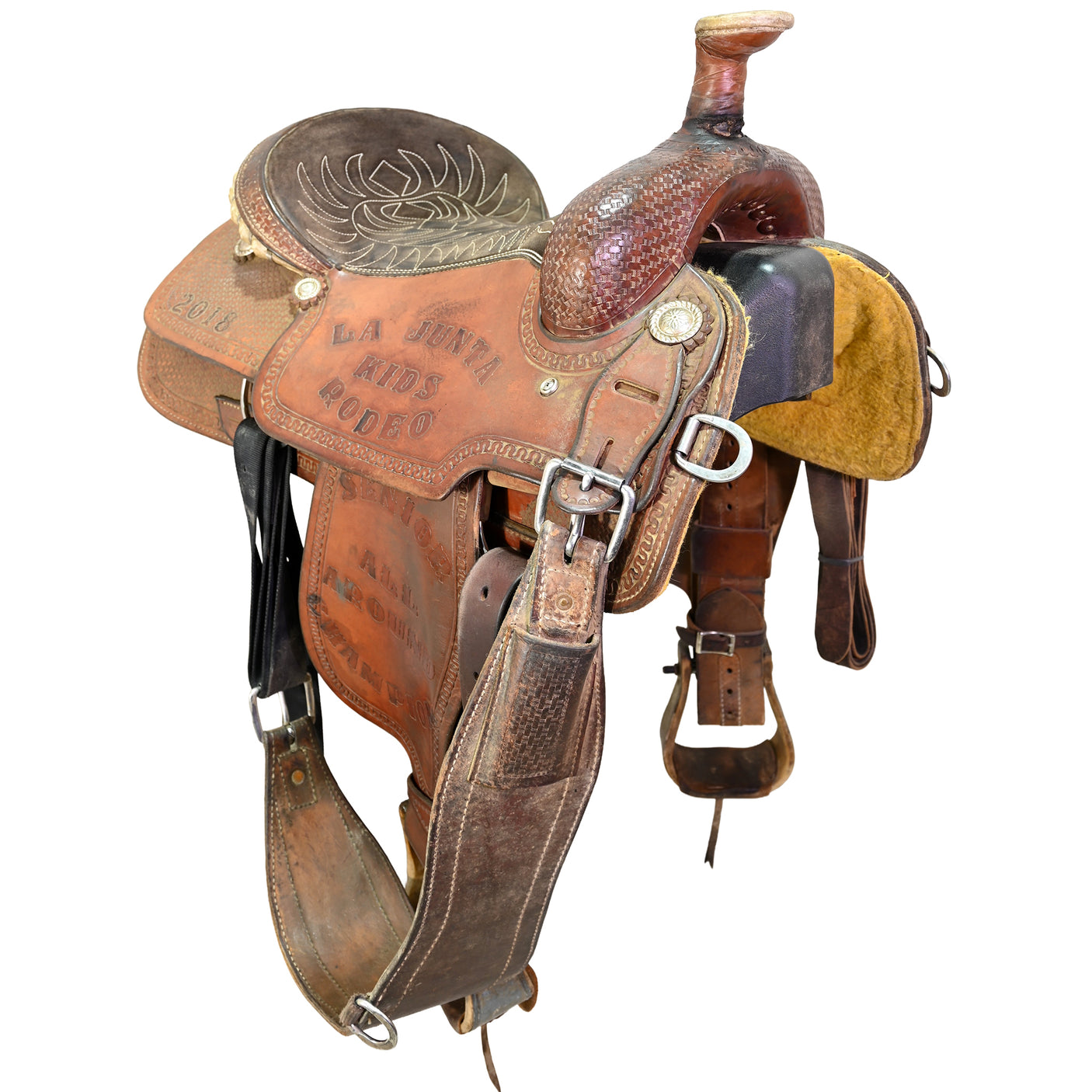 Used 15.5" Corriente Trophy Team Roping Saddle