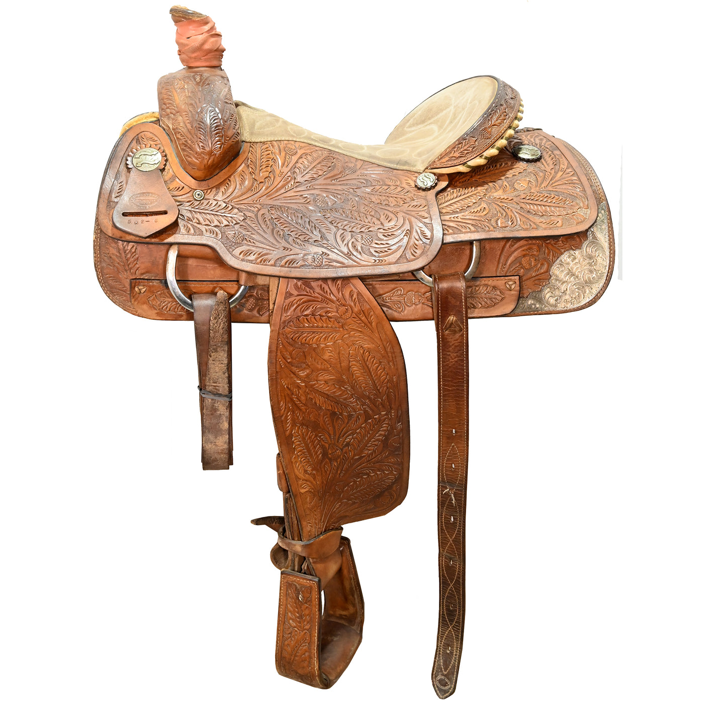 SOLD! Used 15.5" Cowboy Tuff Team Roping Saddle