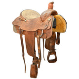SOLD! Used 15.5" Cowboy Tuff Team Roping Saddle