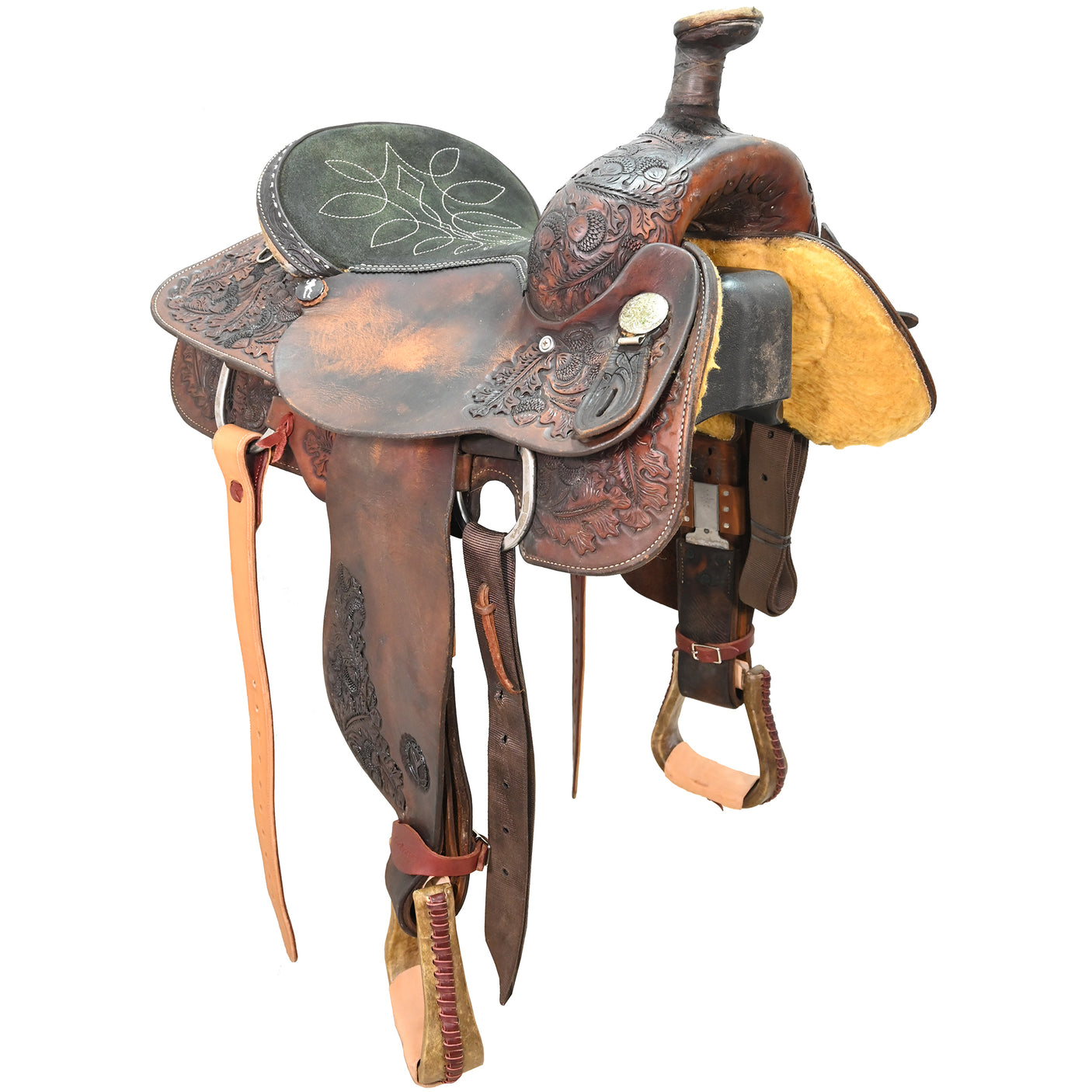 SOLD! Used 15.5" Circle Y Team Roping Saddle