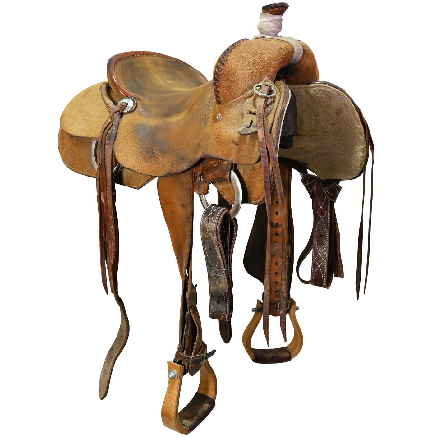 Used 15.5" Luke Lane Ranch Roping Saddle
