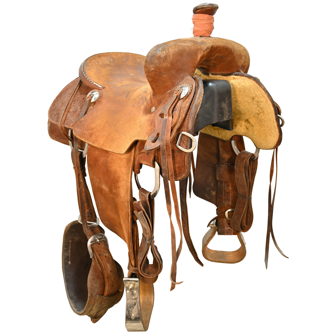 SOLD! Used 15.5" Luke Lane Ranch Roping Saddle