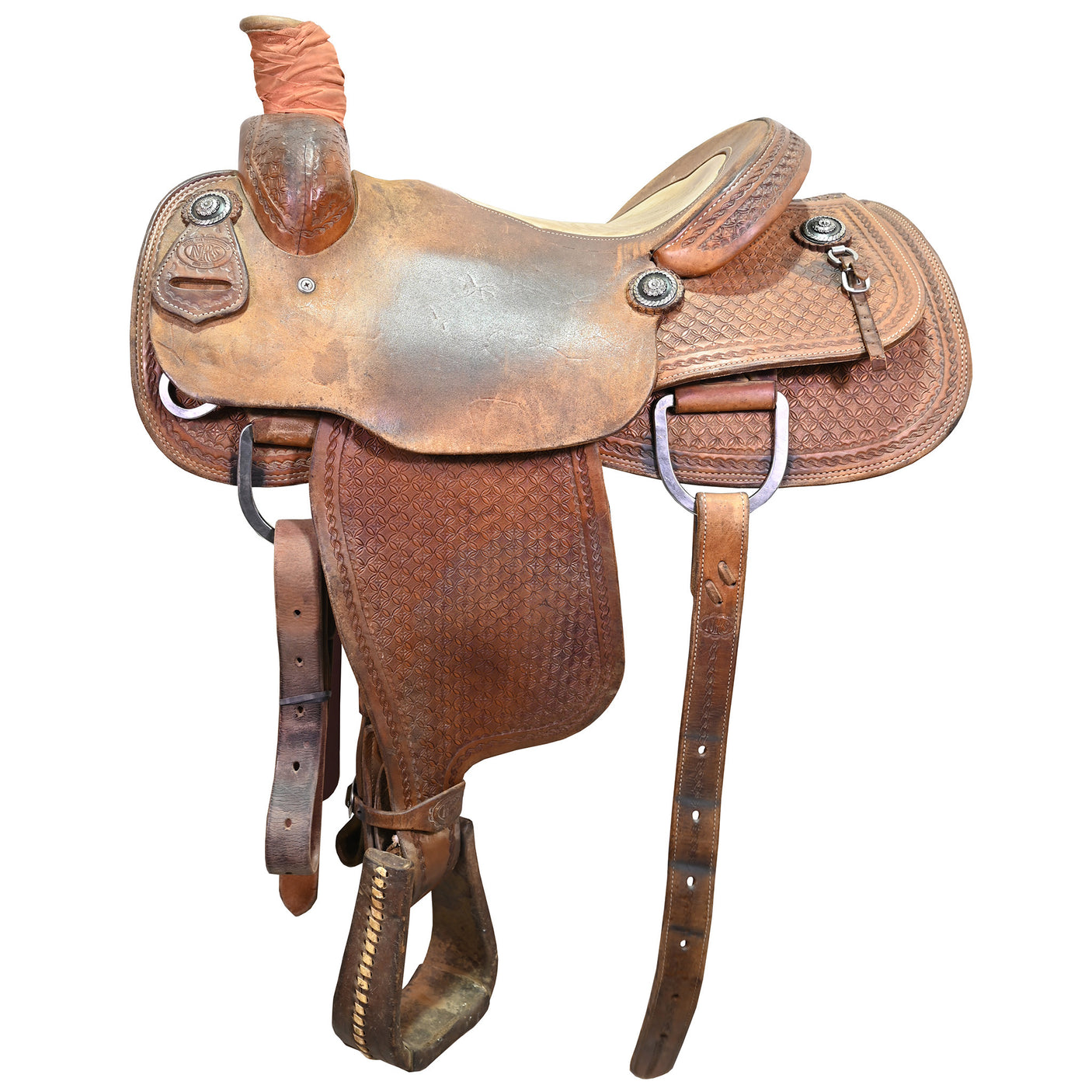 Used 15.5" NRS Pro Team Roping Saddle