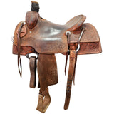 Used 15.25" Tad Sanders Ranch Roping Saddle