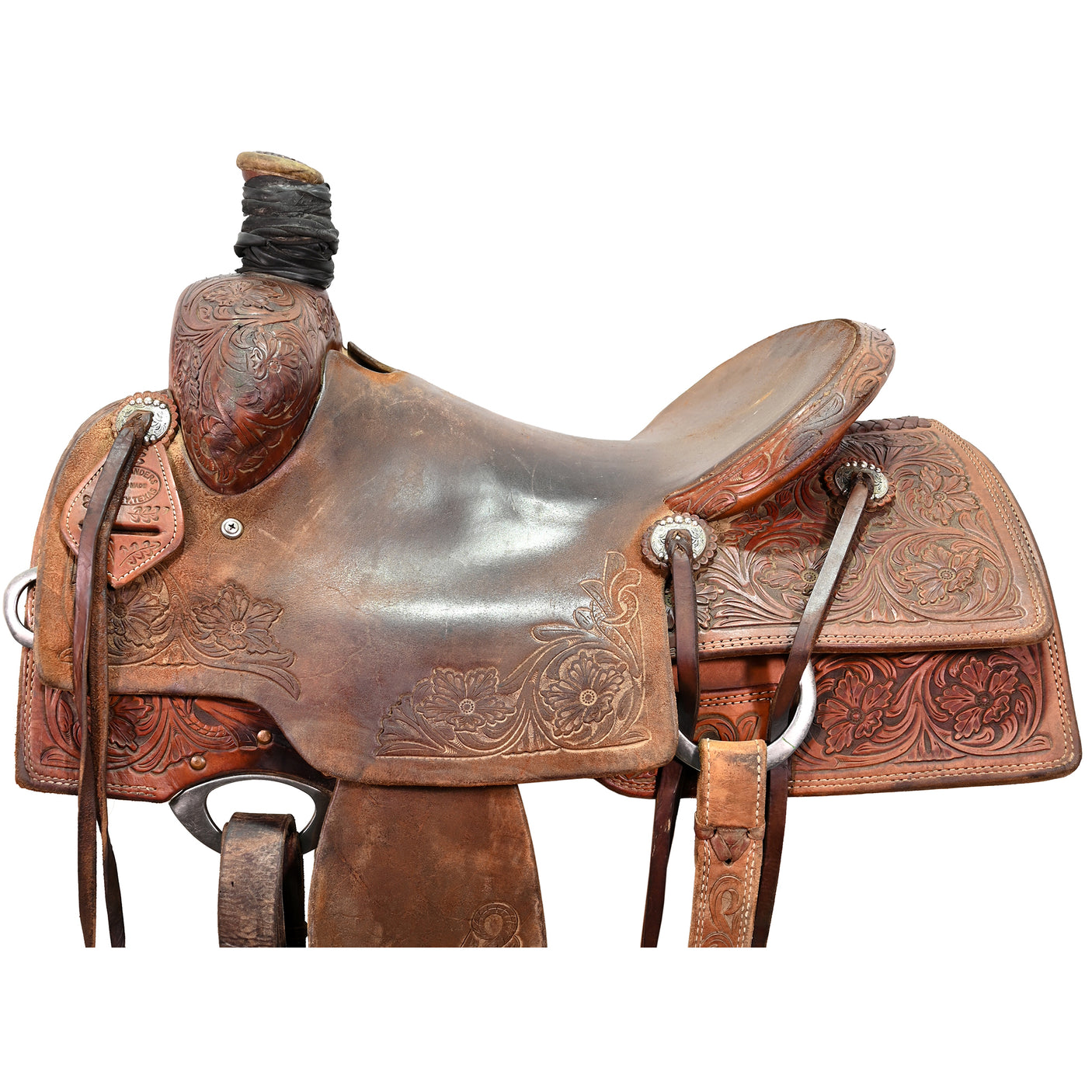 Used 15.25" Tad Sanders Ranch Roping Saddle