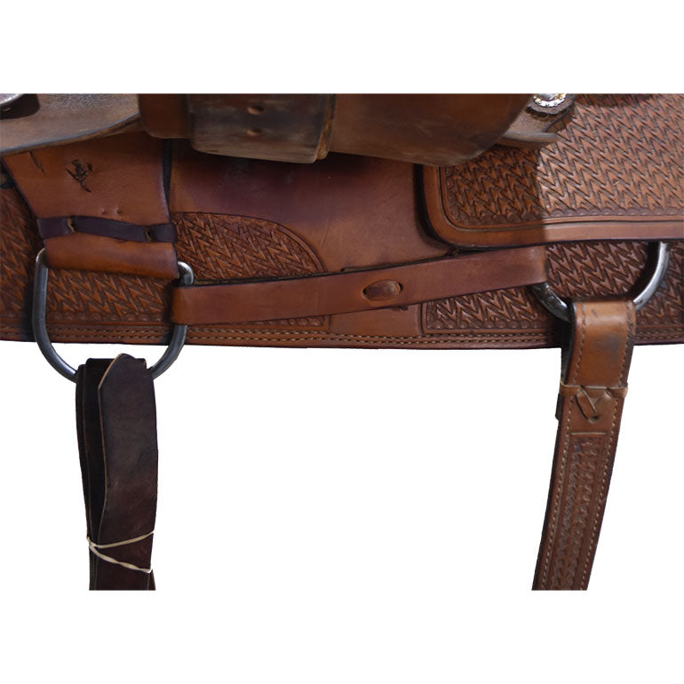Used 15" Charlie Ridley Team Roping Saddle