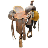 Used 15" No Maker Ranch Roper Saddle