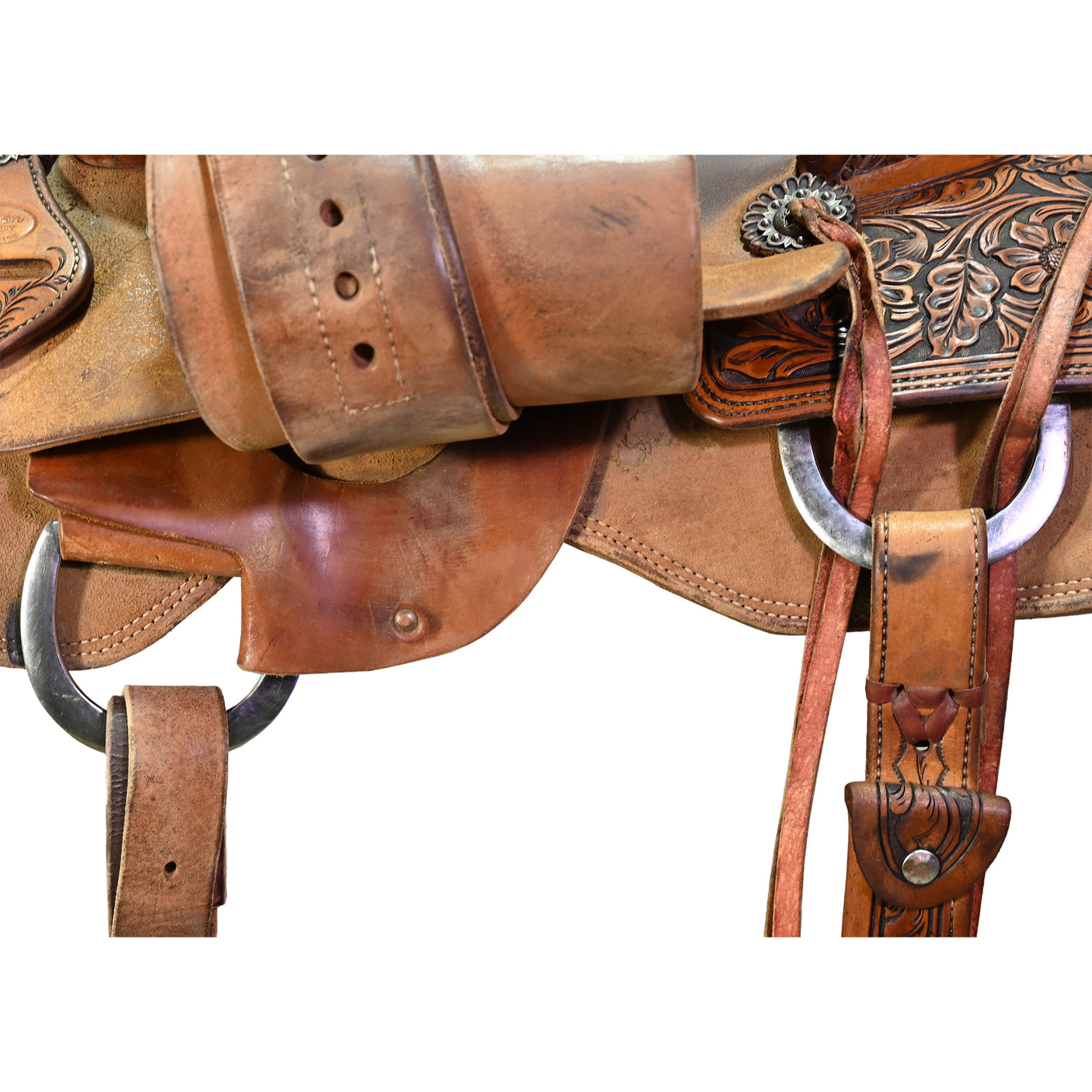 Used 15" Slaton Ranch Roping Saddle