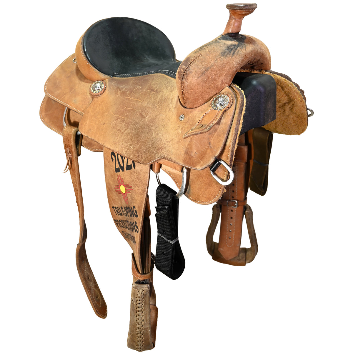 Used 15" Tod Slone Trophy Team Roping Saddle