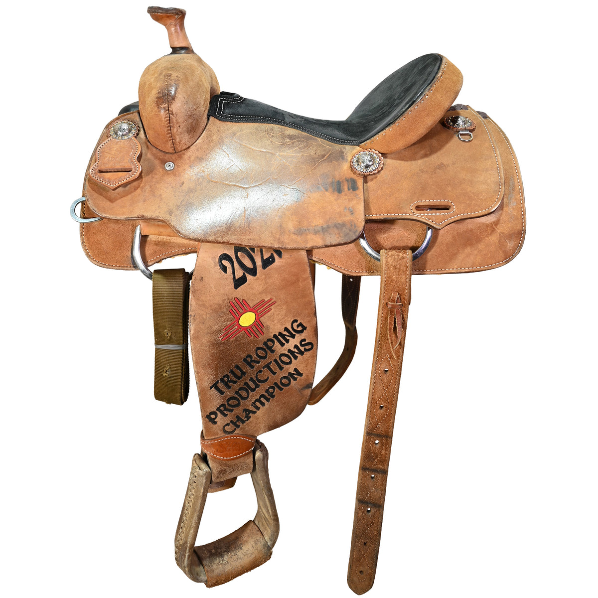 Used 15" Tod Slone Trophy Team Roping Saddle