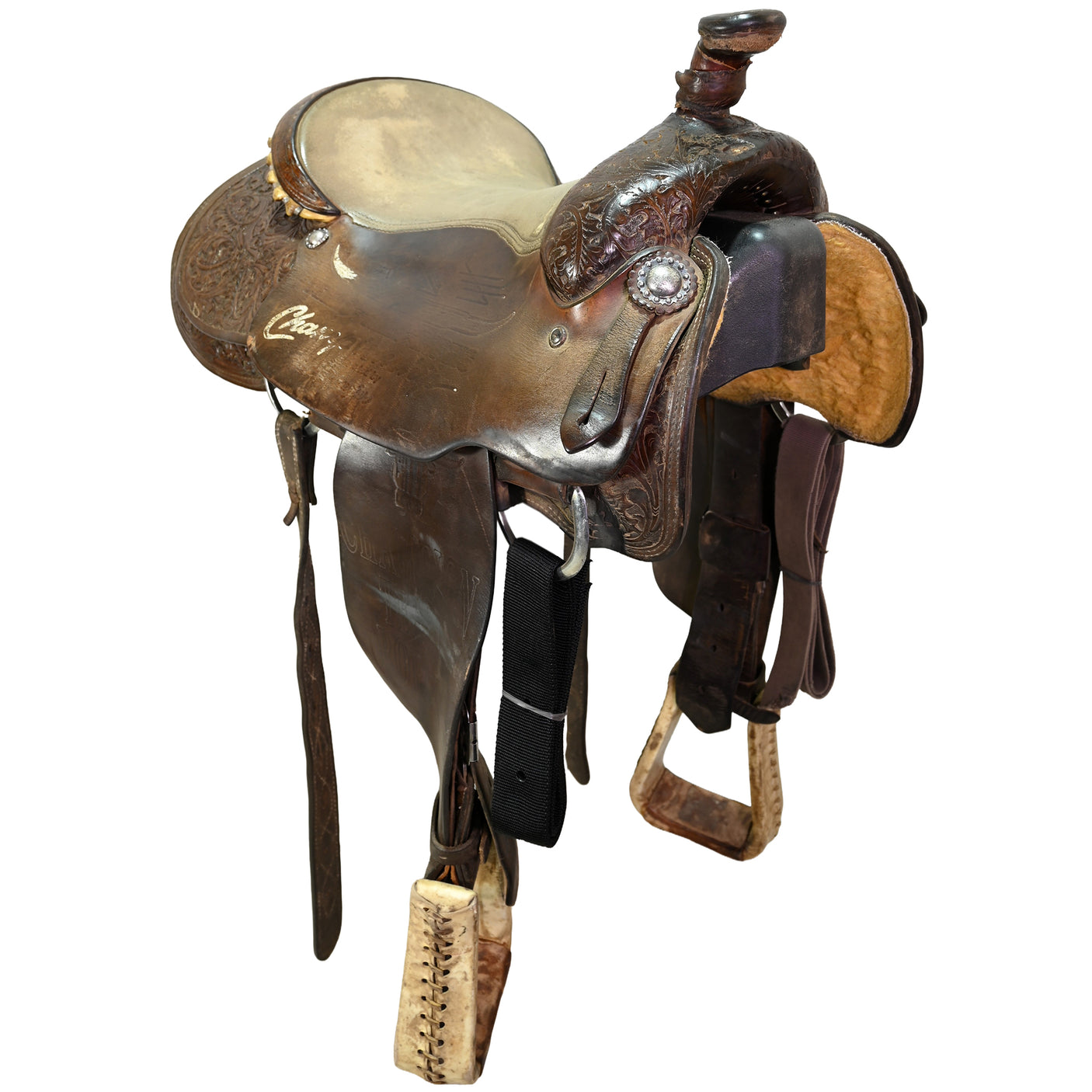Used 15" Twister Trophy Team Roping Saddle