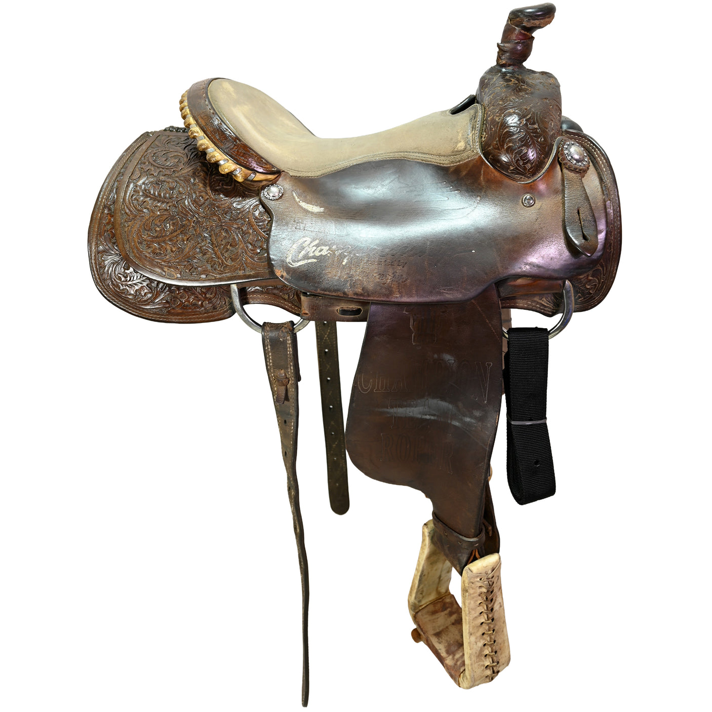 Used 15" Twister Trophy Team Roping Saddle