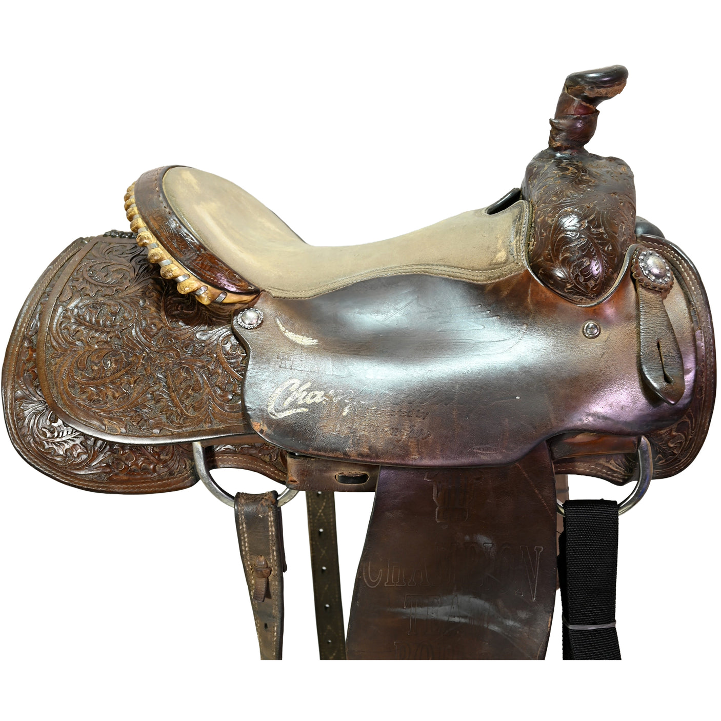 Used 15" Twister Trophy Team Roping Saddle