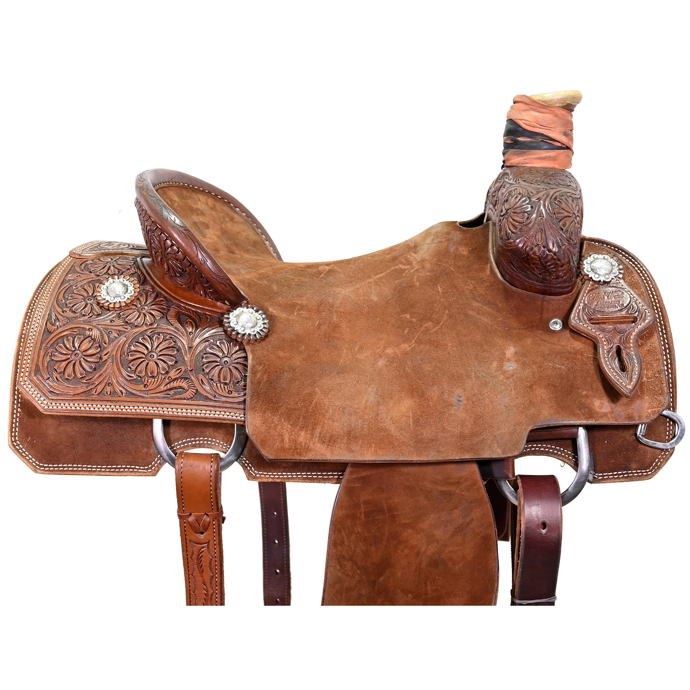 Used 15.75" Trent Ward Team Roping Saddle