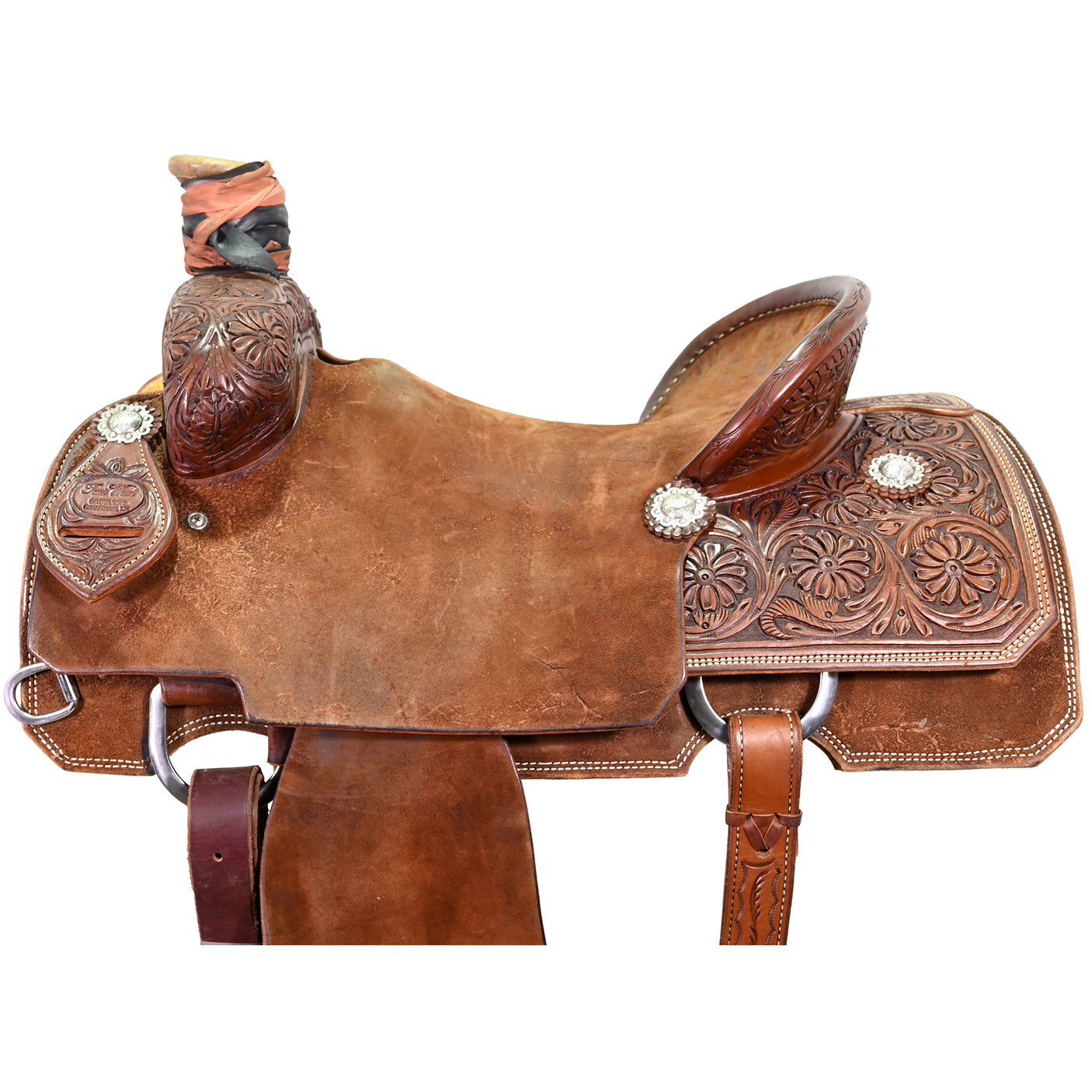 Used 15.75" Trent Ward Team Roping Saddle