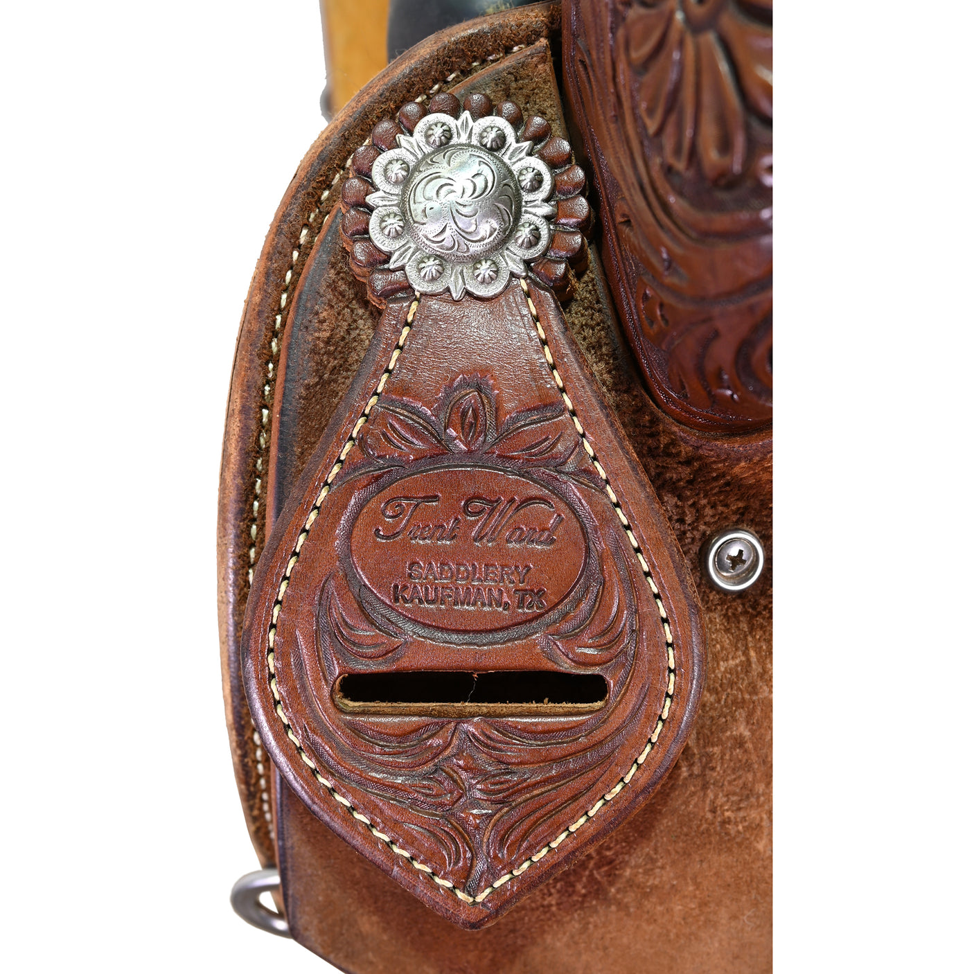 Used 15.75" Trent Ward Team Roping Saddle