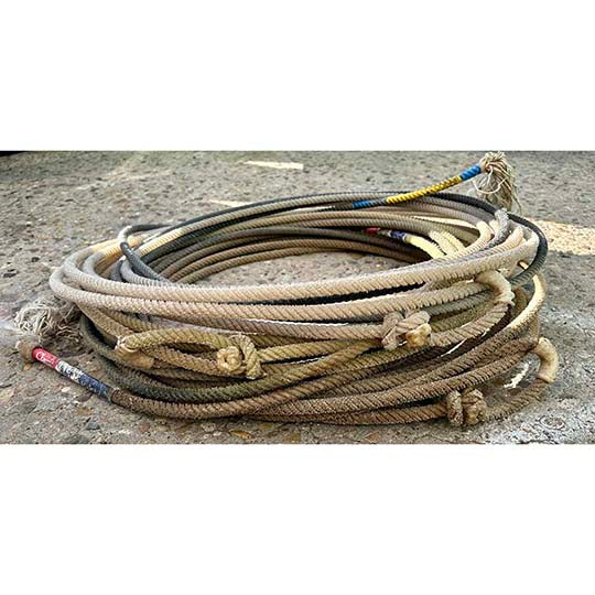 THREE (3) Used Lariat Team Ropes Good For Decor or Roping Practice 30' to 35'