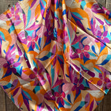 Rodeo Drive 35"x35" Purple and Orange Floral Patterned Wild Rag