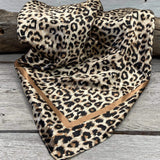 Rodeo Drive 35"x35" Tan Leopard Wild Rag