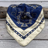Rodeo Drive 35"x35" Blue Carriage Wild Rag