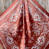 Rodeo Drive 35"x35" Copper Floral Paisley Wild Rag