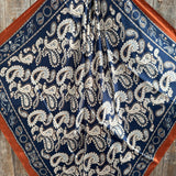 Rodeo Drive 35"x35" Navy and Rust Floral Paisley Patterned Wild Rag