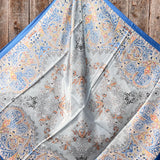 Rodeo Drive 35"x35" Blue Floral Wild Rag