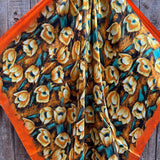 Rodeo Drive 35"x35" Orange Poppy Patterned Wild Rag