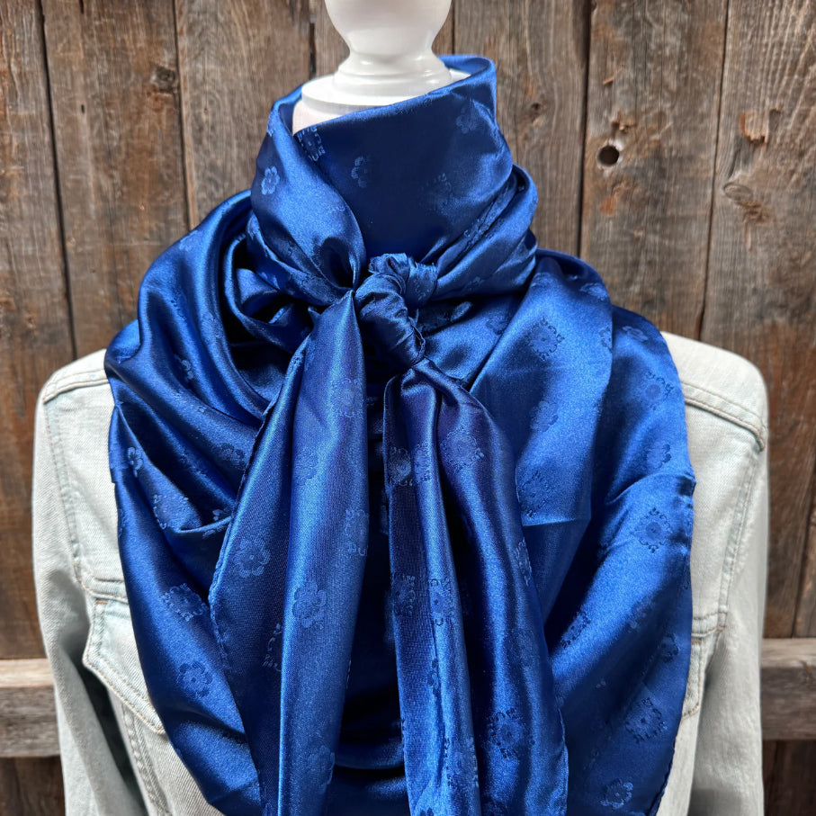 Rodeo Drive 42"x42" Cobalt Jacquard XL Wild Rag