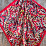 Rodeo Drive 35"x35" Red Hippie Paisley Wild Rag