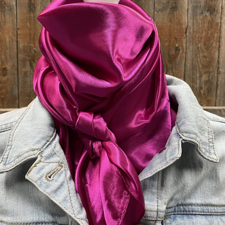 Rodeo Drive 35"x35" Solid Fuchsia Wild Rag