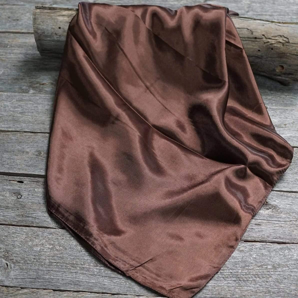 Rodeo Drive 35"x35" Solid Chocolate Brown Wild Rag