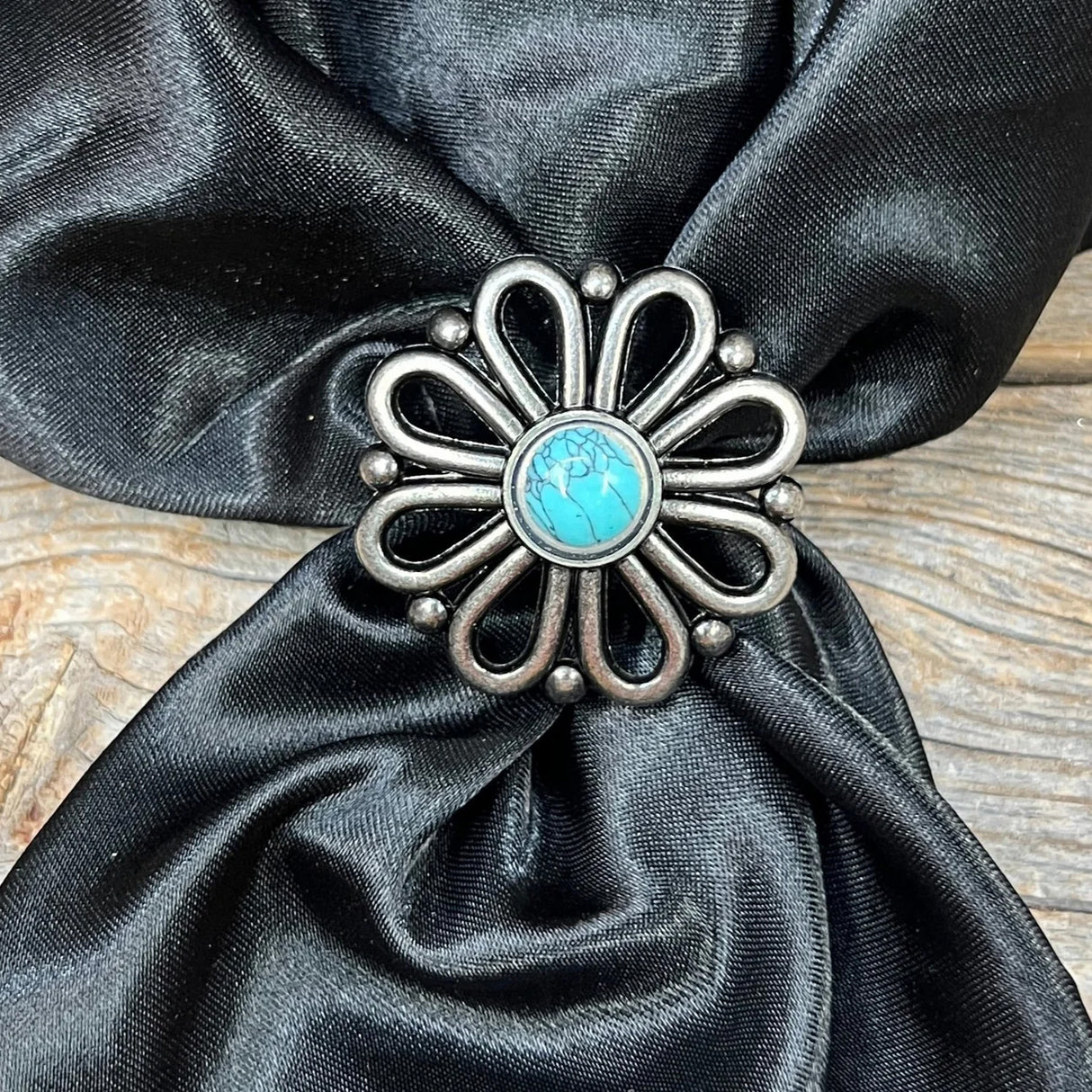 Rodeo Drive Daisy If You Do Turquoise Wild Rag Slide