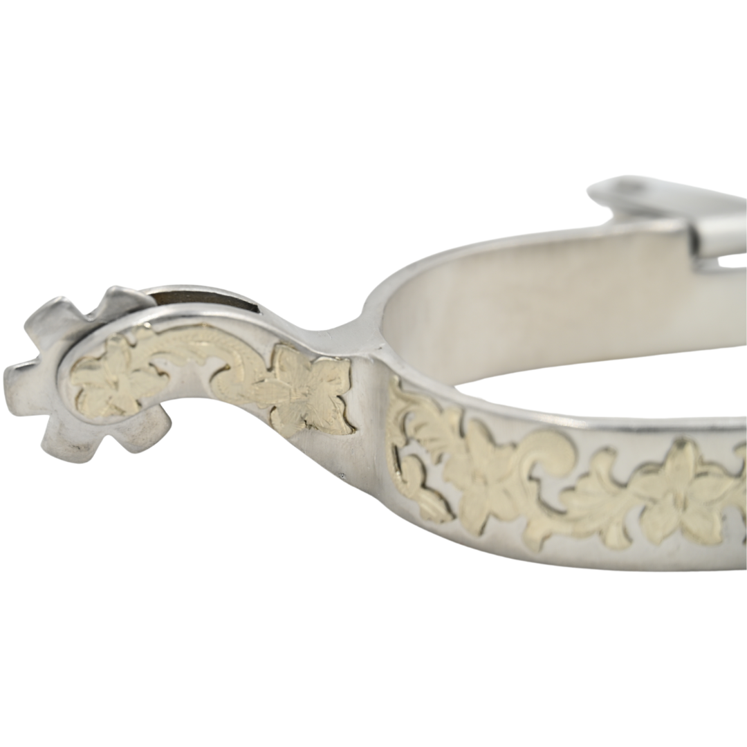 Weaver Leather Floral Ivy Rowel Spurs - Thumbnail 4