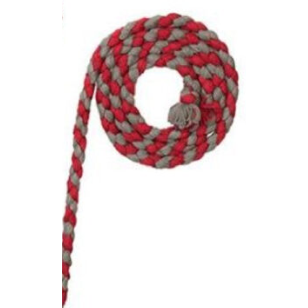 Weaver Leather Braided Rope Halter with 10' Lead Rope- Dark Red/Charcoal