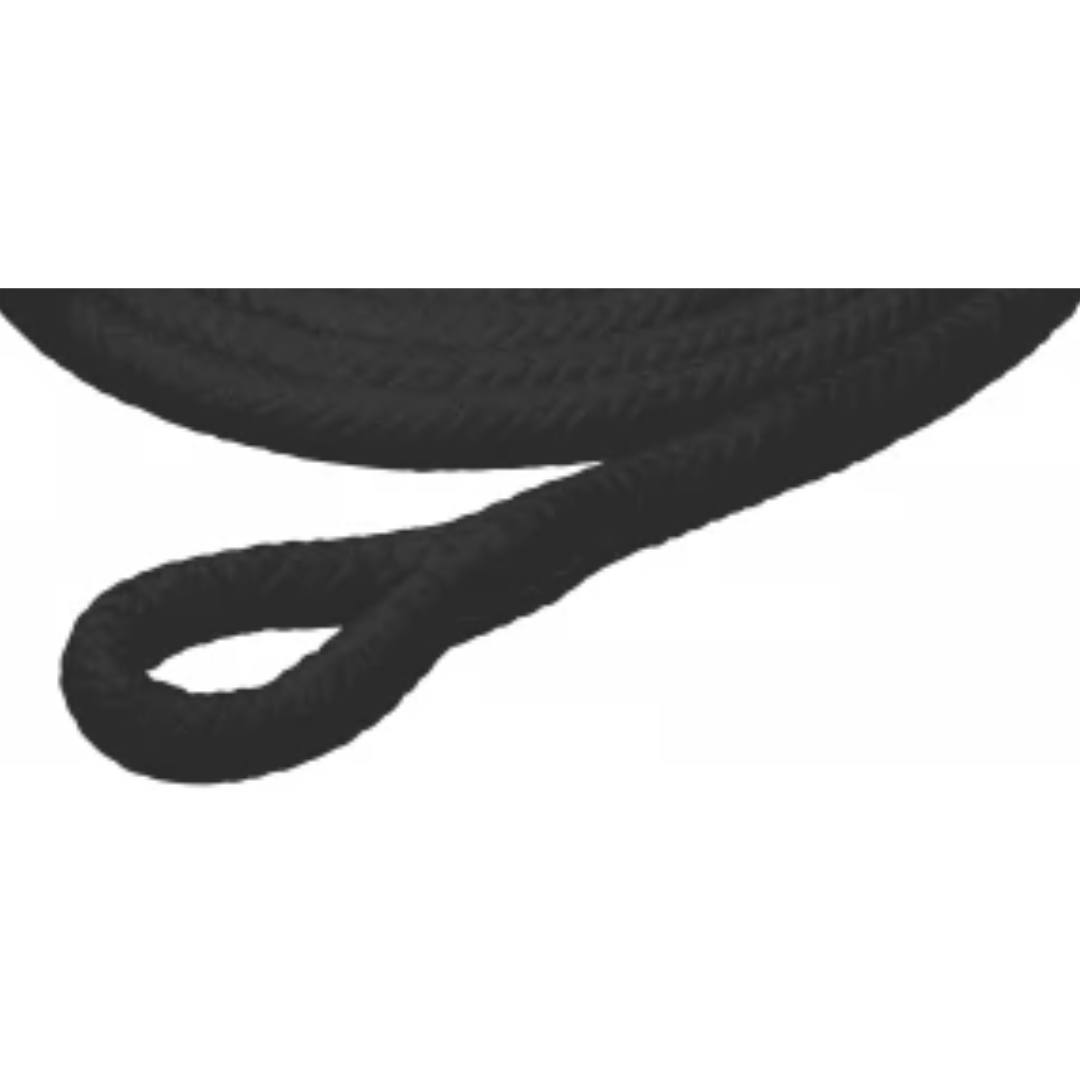 Weaver Leather Silvertip Yacht Braid Lead Rope - 9/16" X 12 Ft, Black/Tan With Leather Popper