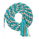Weaver Leather Turquoise and Grey Braided Rope Halter with 10' Lead