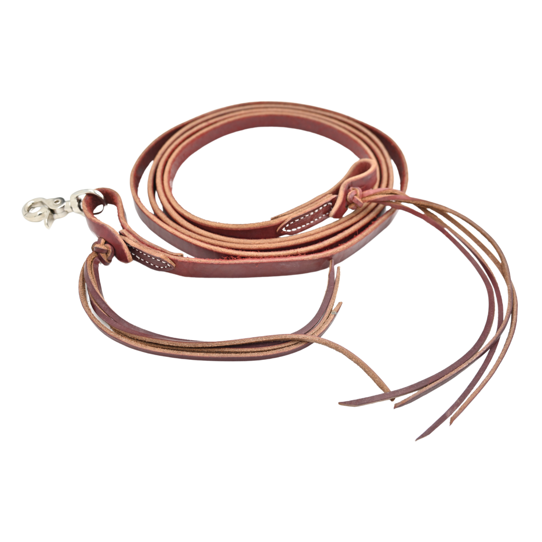Wildfire Saddlery Pineapple Knot Latigo Leather Roping Reins 5/8"