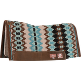 Classic Equine 32"X34" 3/4" Zone Blanket Top Saddle Pad- Chestnut/Turquoise