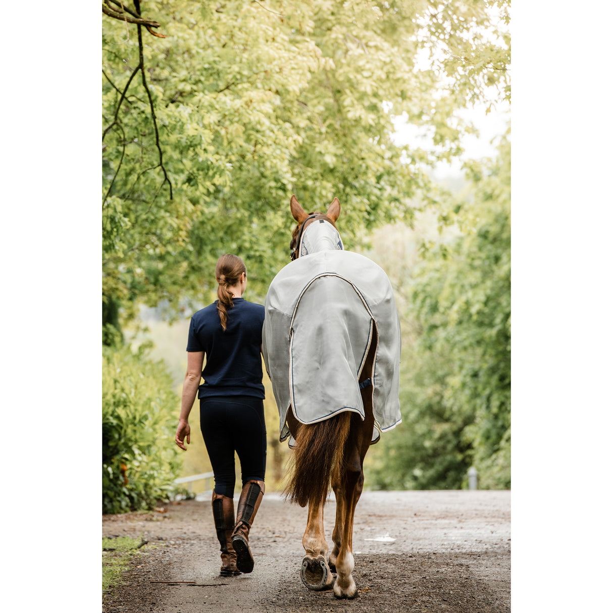 Horseware Rambo Protector Fly Sheet- Silver/Navy/White/Beige