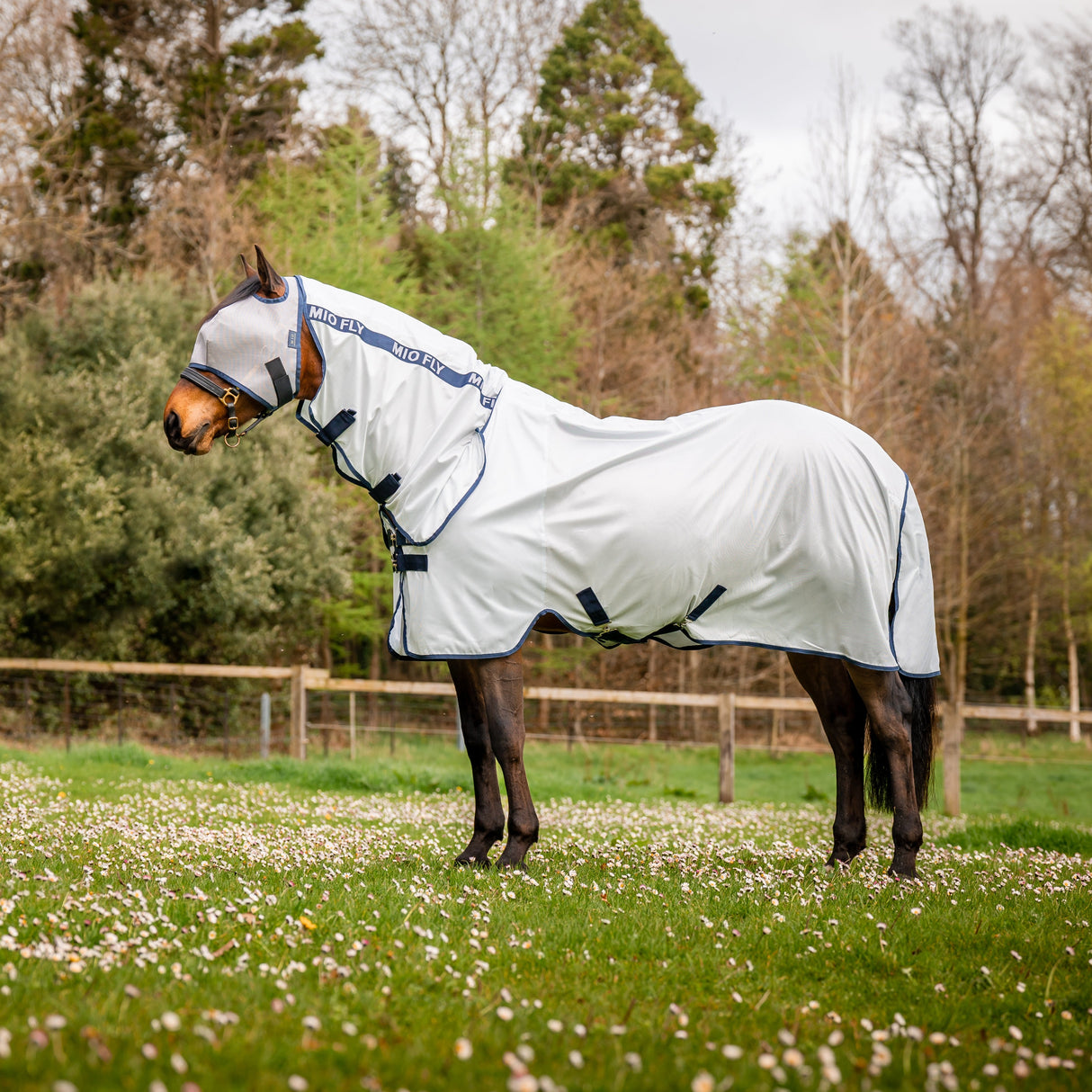 Horseware Mio Fly Sheet- Lunar Rock/Navy